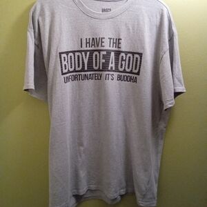 Mens Brisco Brands XL Gray Graphic T-Shirt Buddhafunny Lightweight Summer